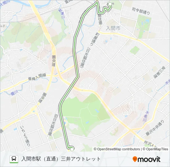 入市４０直通 Bus Line Map