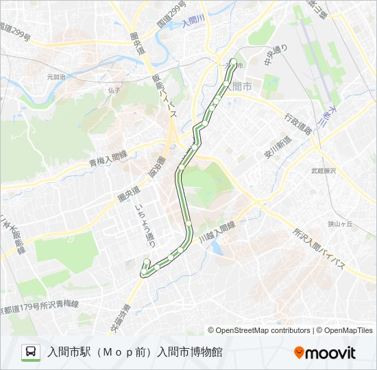 入市５１準急 Bus Line Map
