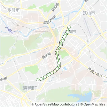 入市５３準急 Bus Line Map