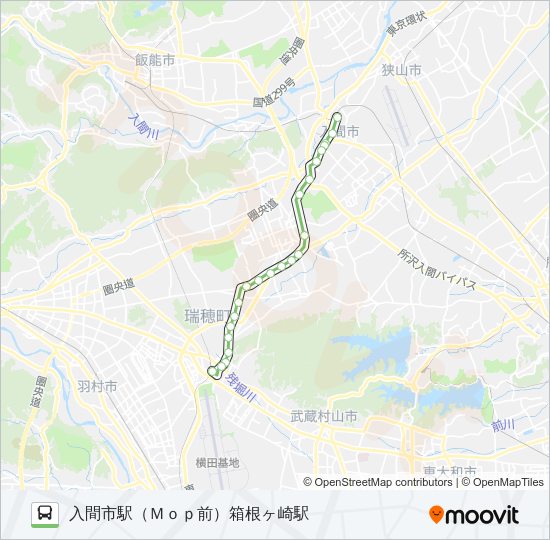 入市５４準急 Bus Line Map