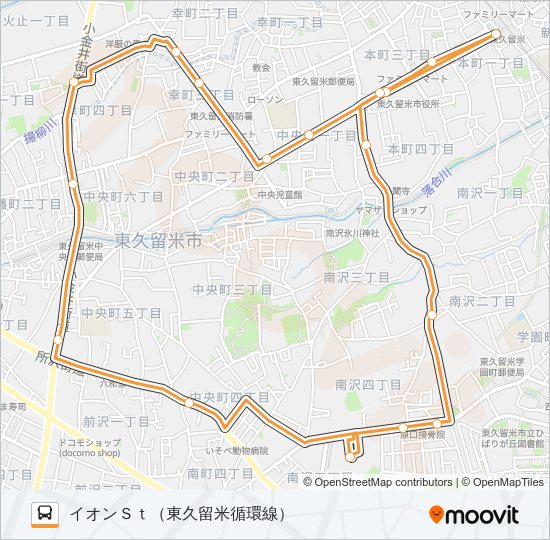イオンシャトルバス Bus Line Map