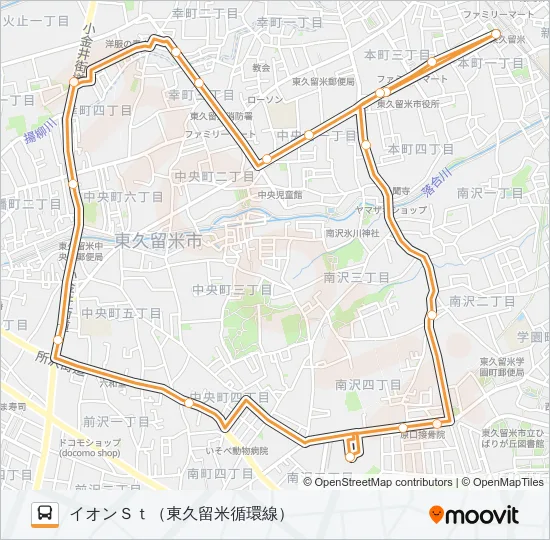 イオンシャトルバス Bus Line Map