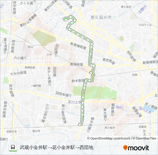深夜 Bus Line Map