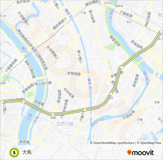 新宿線 Metro Line Map