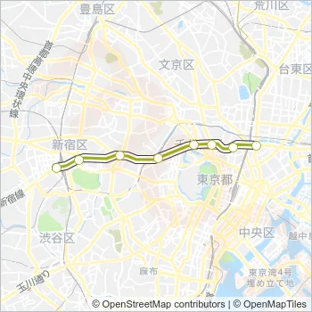 新宿線 Metro Line Map