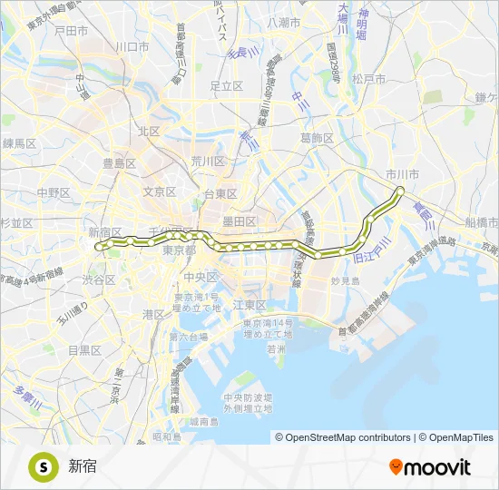 新宿線 Metro Line Map