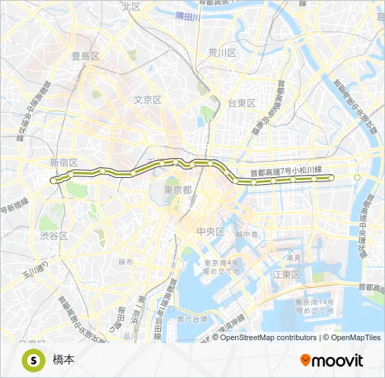 新宿線 Metro Line Map