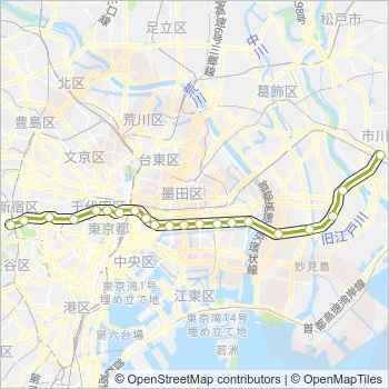 新宿線 Metro Line Map