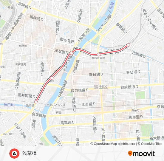 浅草線 Metro Line Map