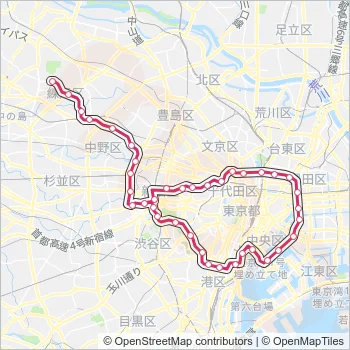 大江戸線 Metro Line Map