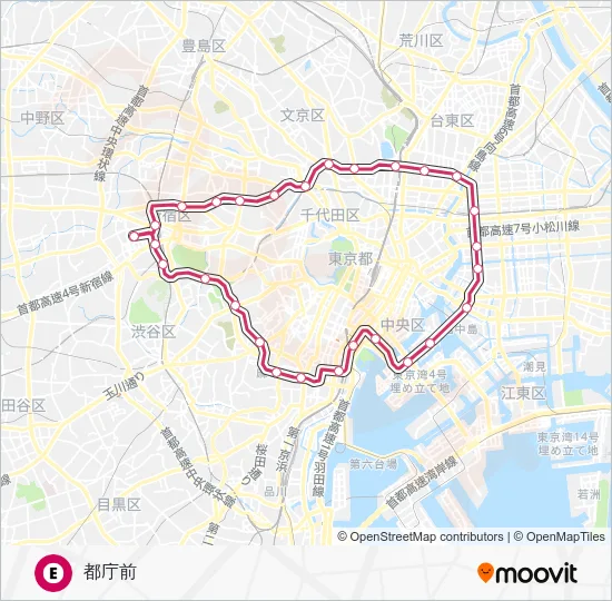 大江戸線 Metro Line Map