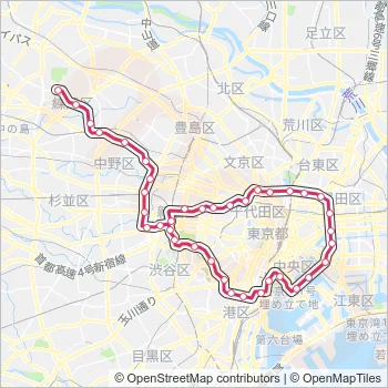 大江戸線 Metro Line Map
