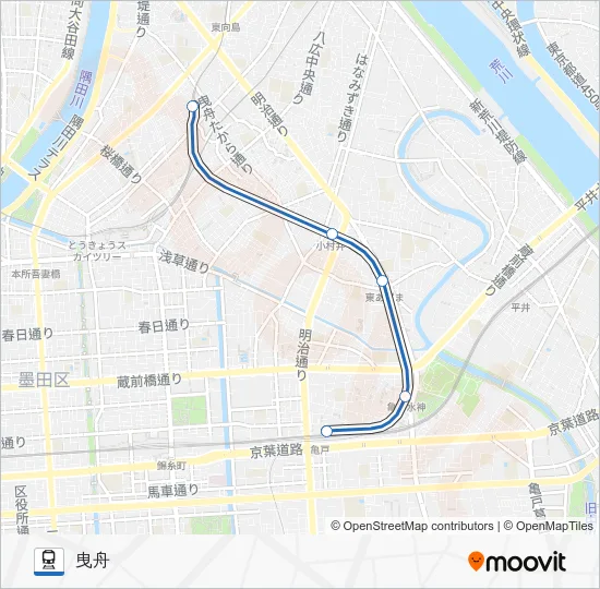 亀戸線 Train Line Map