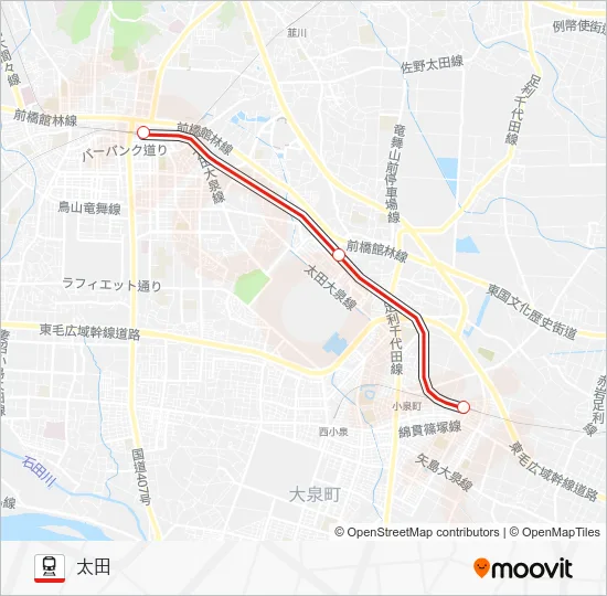 Koizumi Line Train Line Map