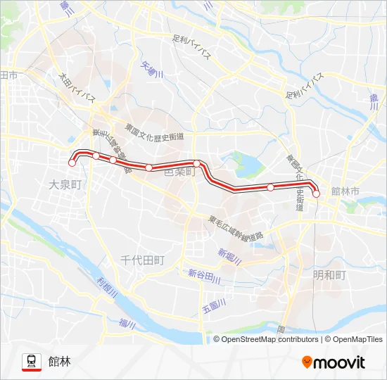 Koizumi Line Train Line Map