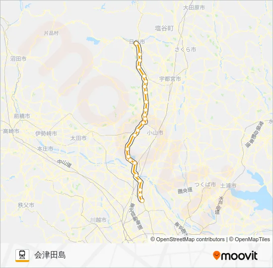日光線 Train Line Map