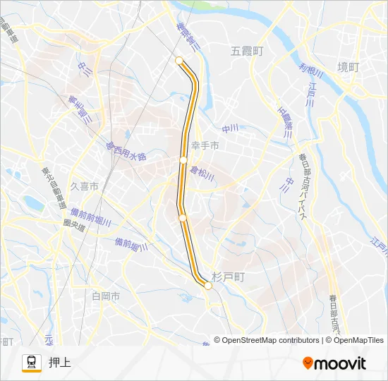 日光線 Train Line Map