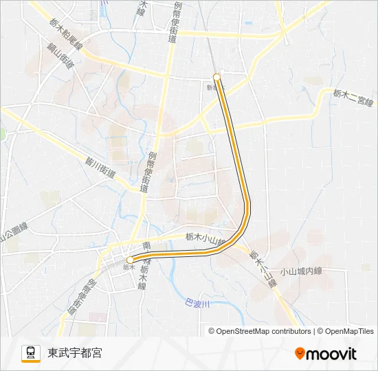 日光線 Train Line Map