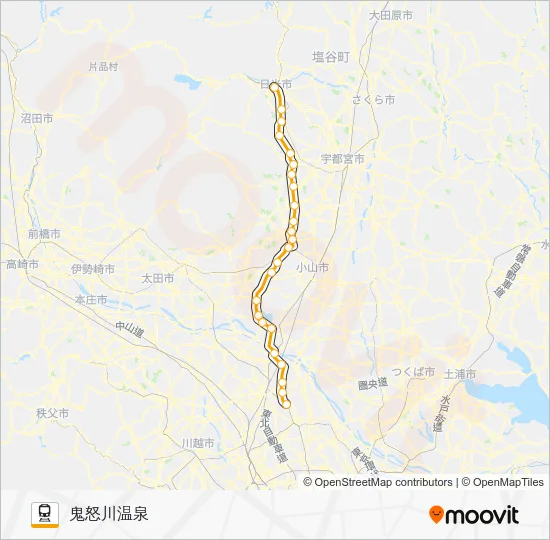 日光線 Train Line Map