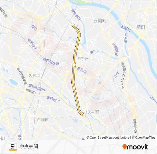 日光線 Train Line Map