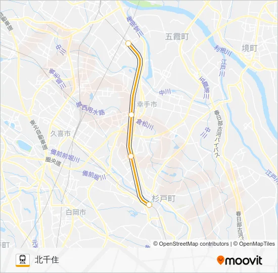 日光線 Train Line Map