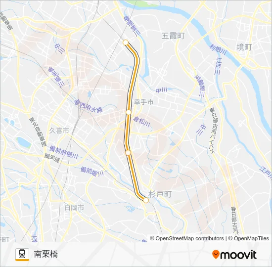 日光線 Train Line Map