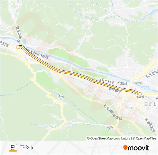 日光線 Train Line Map