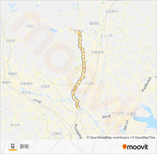 日光線 Train Line Map
