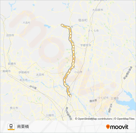 日光線 Train Line Map