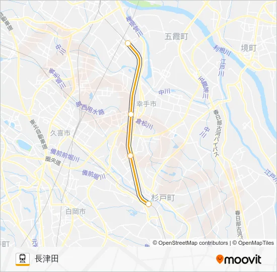 日光線 Train Line Map