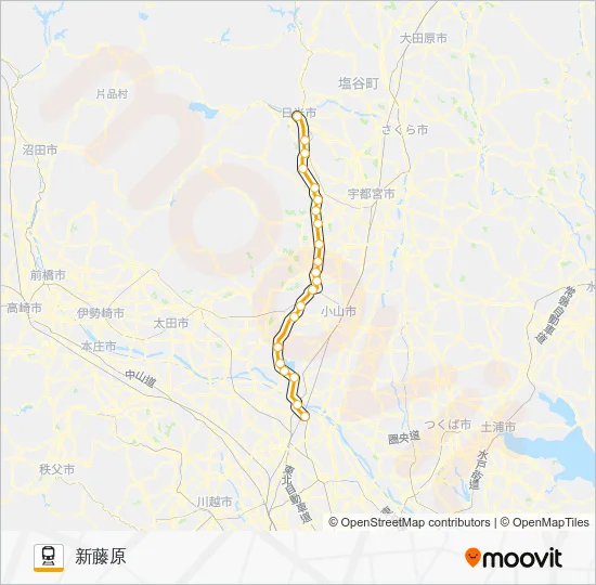 日光線 Train Line Map