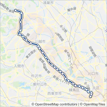 東上線 Train Line Map