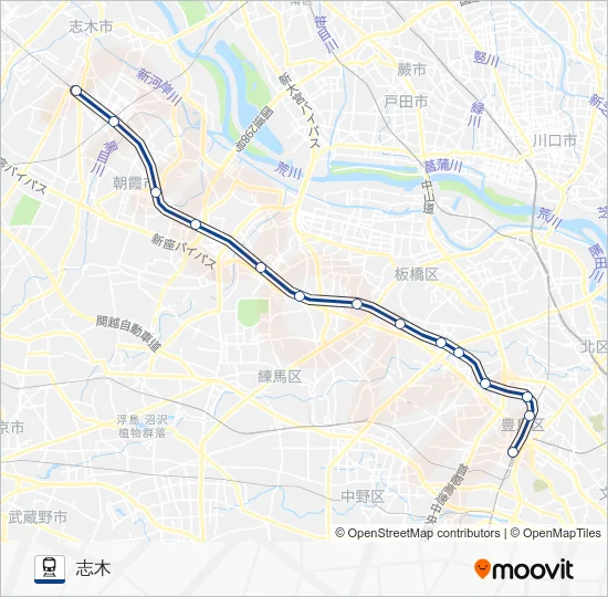 Tojosen Train Line Map