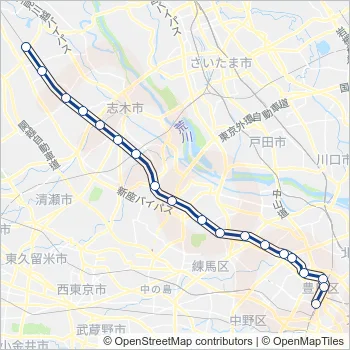 東上線 Train Line Map