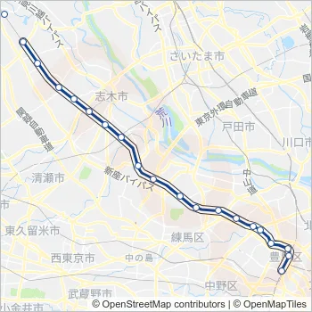 東上線 Train Line Map