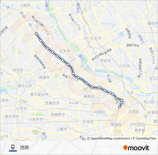 Tojosen Train Line Map