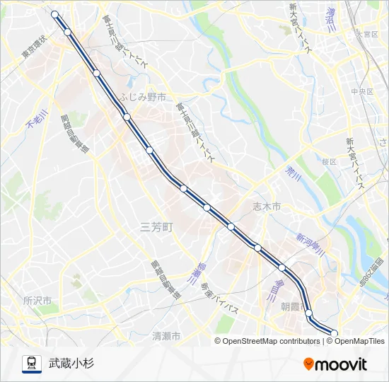 Tojosen Train Line Map