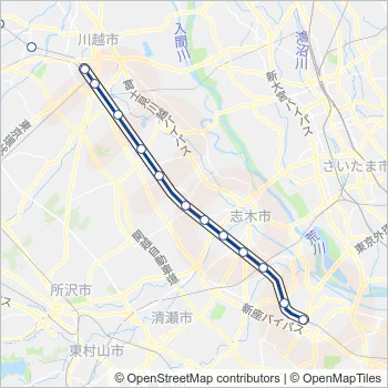 東上線 Train Line Map