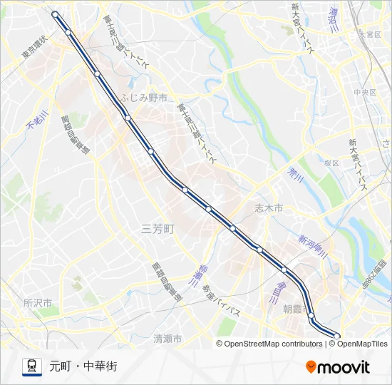 東上線 Train Line Map