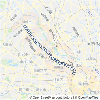 東上線 Train Line Map