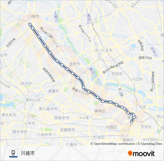 Tojosen Train Line Map