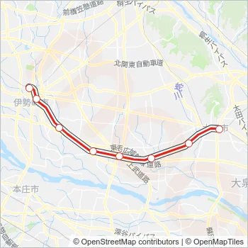 伊勢崎線 Train Line Map