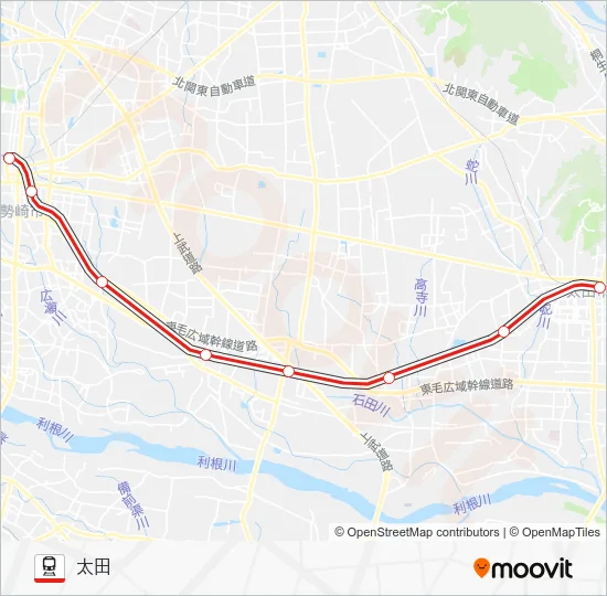 伊勢崎線 電車の路線図
