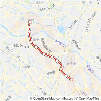 伊勢崎線 Train Line Map