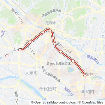 伊勢崎線 Train Line Map
