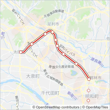 伊勢崎線 Train Line Map