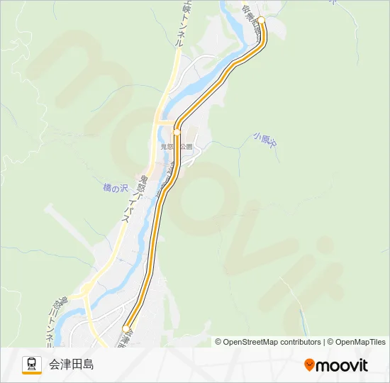 鬼怒川線 Train Line Map