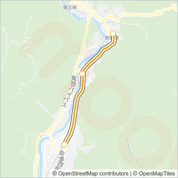 鬼怒川線 Train Line Map