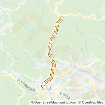 鬼怒川線 Train Line Map