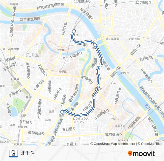 東武スカイツリーライン Train Line Map